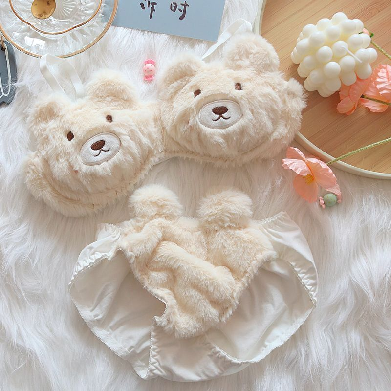 Kadın Mevsimlik Peluş Ayı İç Çamaşırı Takımı